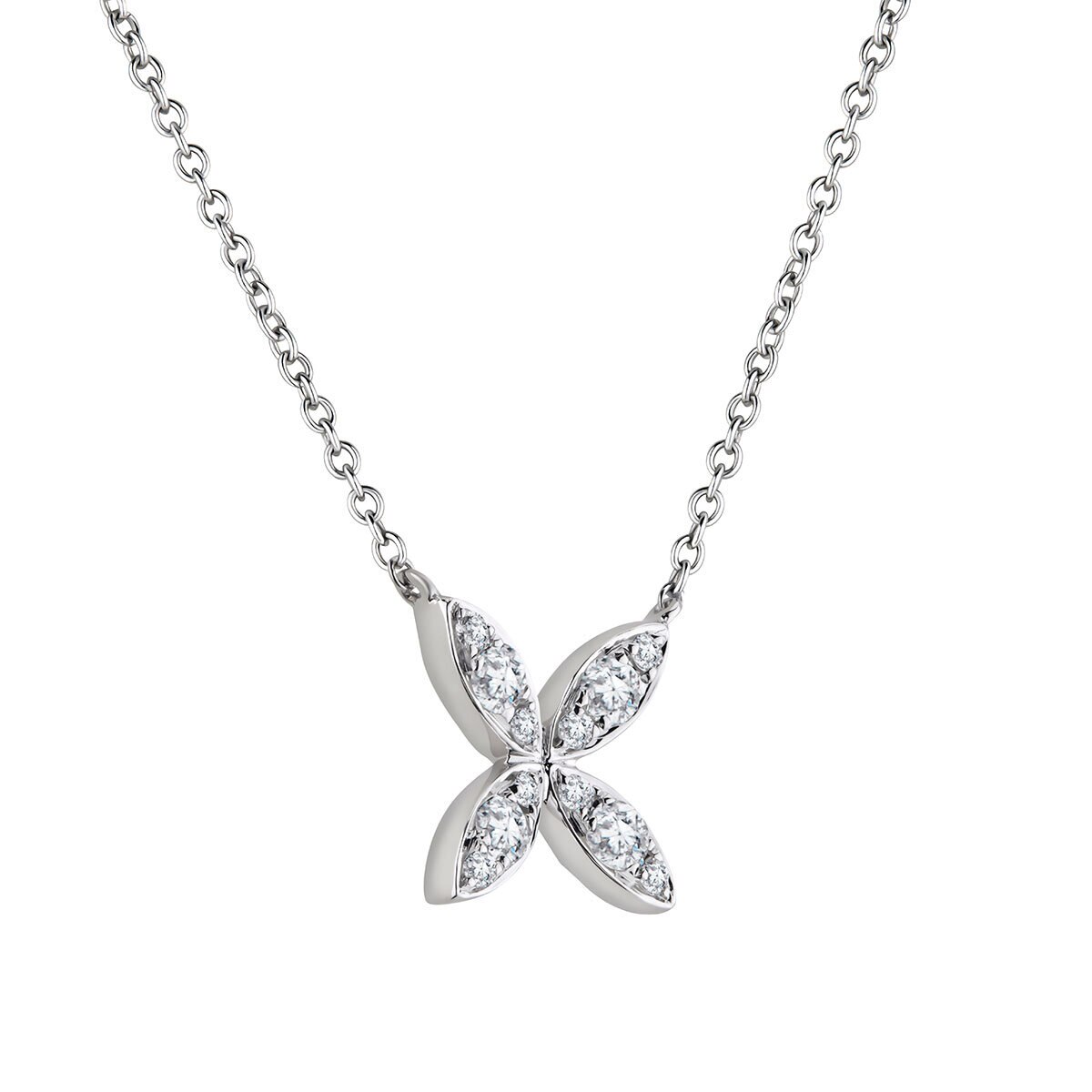 0.48ctw Round Brilliant Cut Diamond Pendant, 18ct White Gold