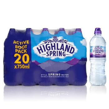 Highland Spring Still Spring Water, 20 x 750ml