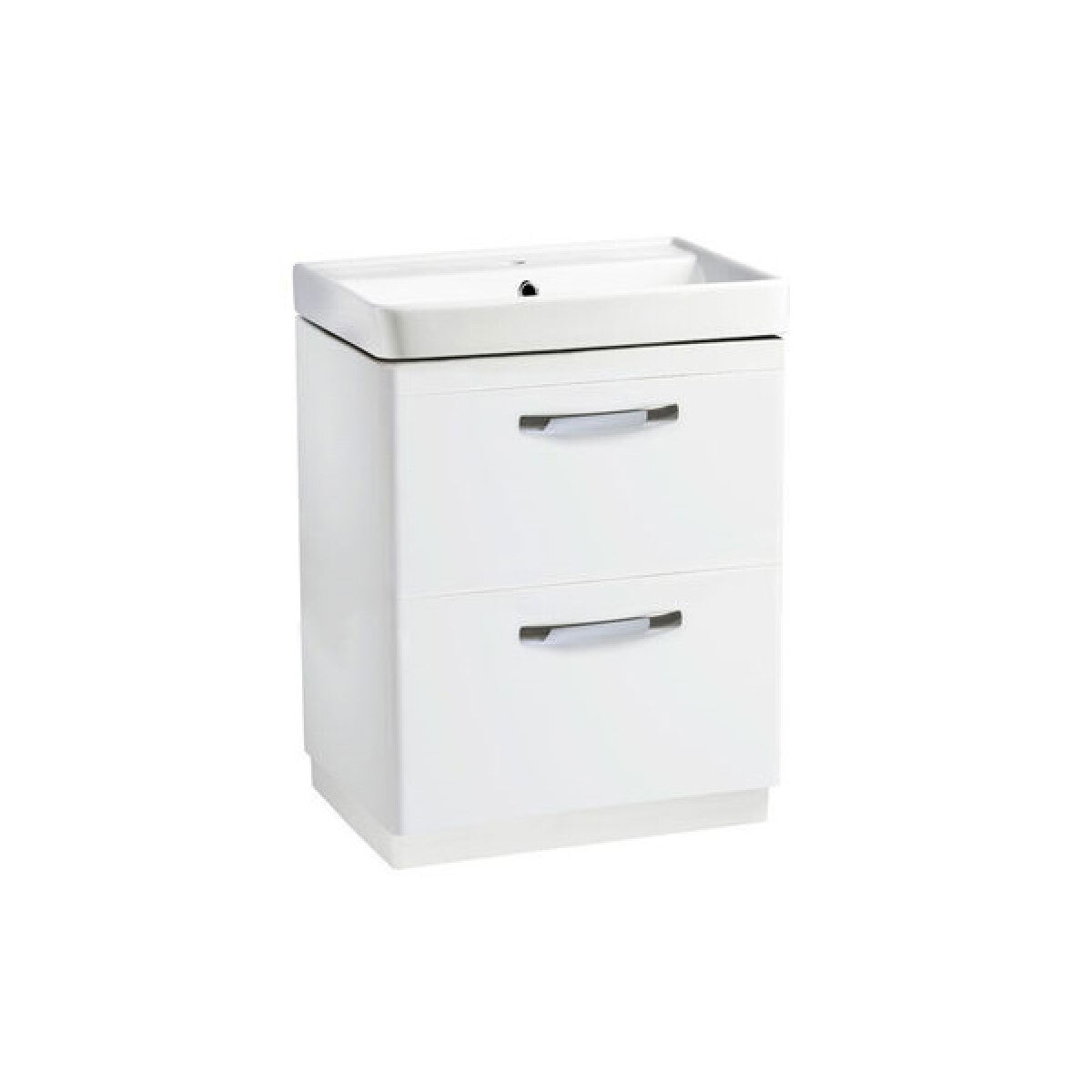 Tavistock Curve 2 Drawer 600mm Floor Mounted Vanity Unit in White