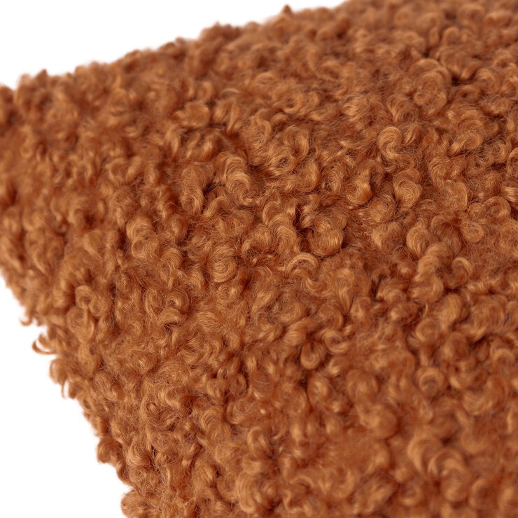 Furn Cabu Reversible Boucle Cushion 2 Pack in Rust, 45 x 45 cm