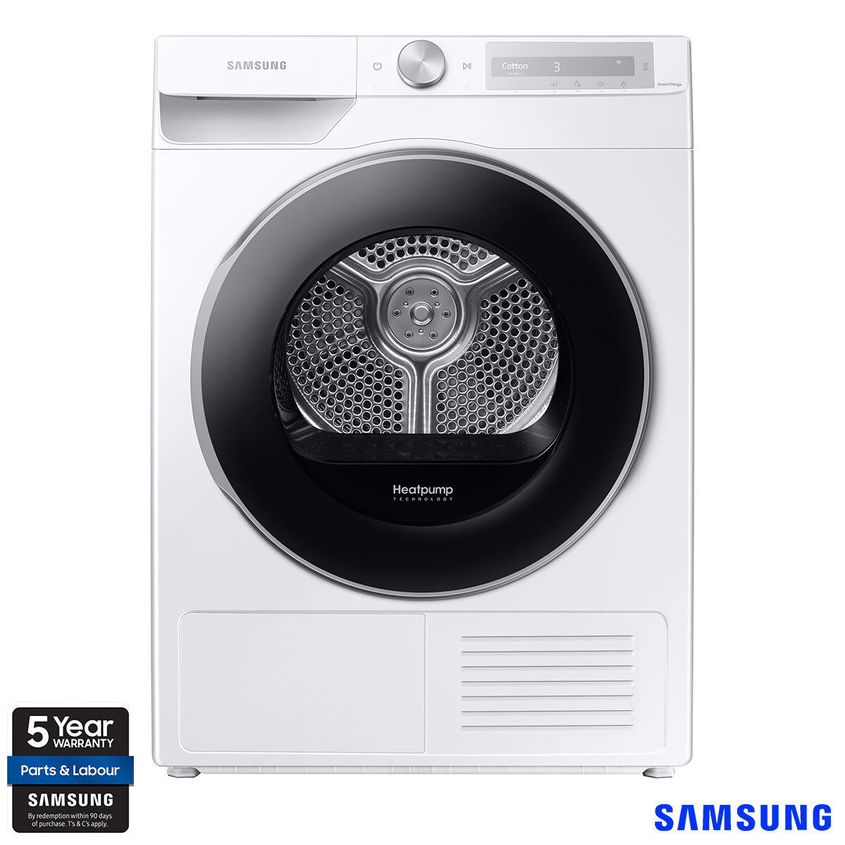 Samsung Series DV90T6240LH/S1, 9kg, Heat Pump Dryer, A+++ in