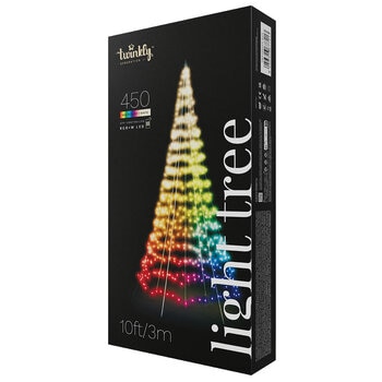10 ft (3m) Twinkly Generation II 450 App Controlled RGB+W LED Light Tree