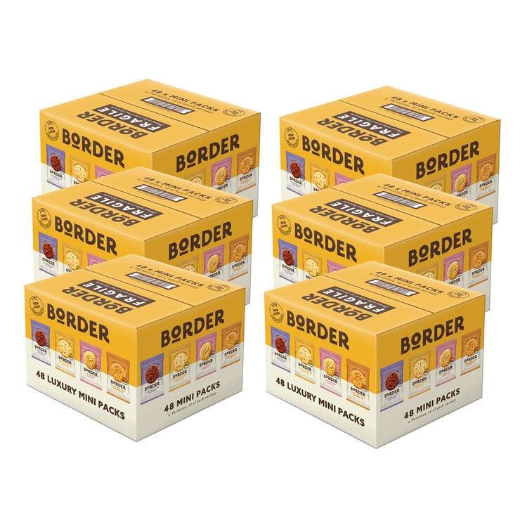 Border Luxury Mini Biscuit Assortment, 6 x (48 x 2 Pack) Border Luxury Mini Biscuit Assortment, 6 x (48 x 2 Pack)