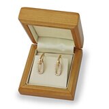 0.52ctw Round Brilliant Cut Oval Link Earrings, 14ct Yellow Gold
