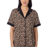 DKNY Ladies Notch Collar 3 Piece PJ Set in Animal Print