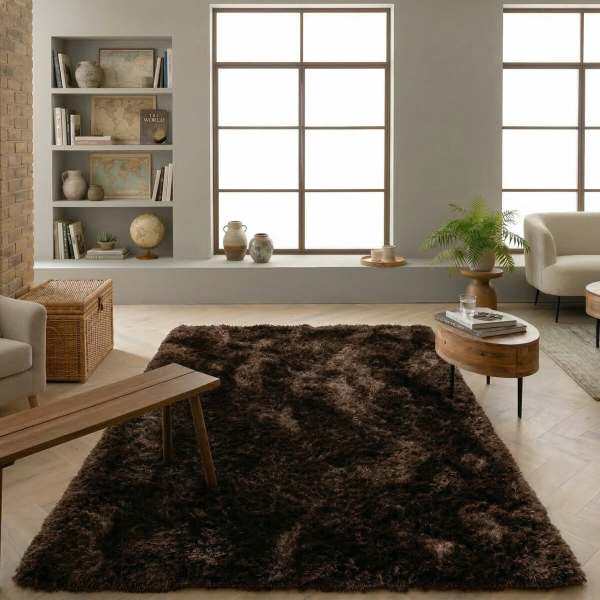 Plush Chocolate Rug