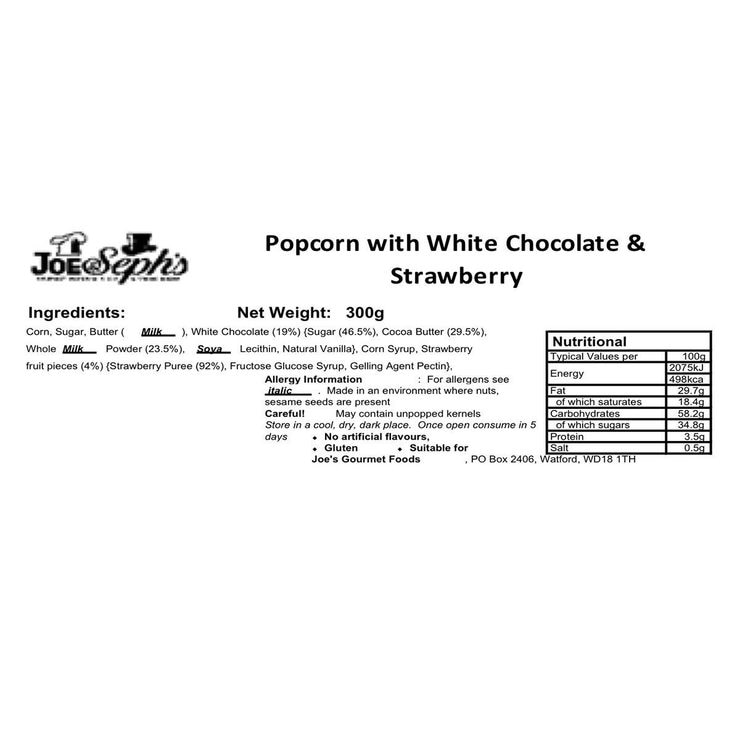 Ingredients Label Allergens Milk and Soya