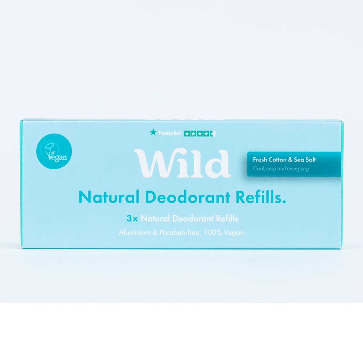 Wild Fresh Cotton & Sea Salt Deodorant Refills, 3 Pack