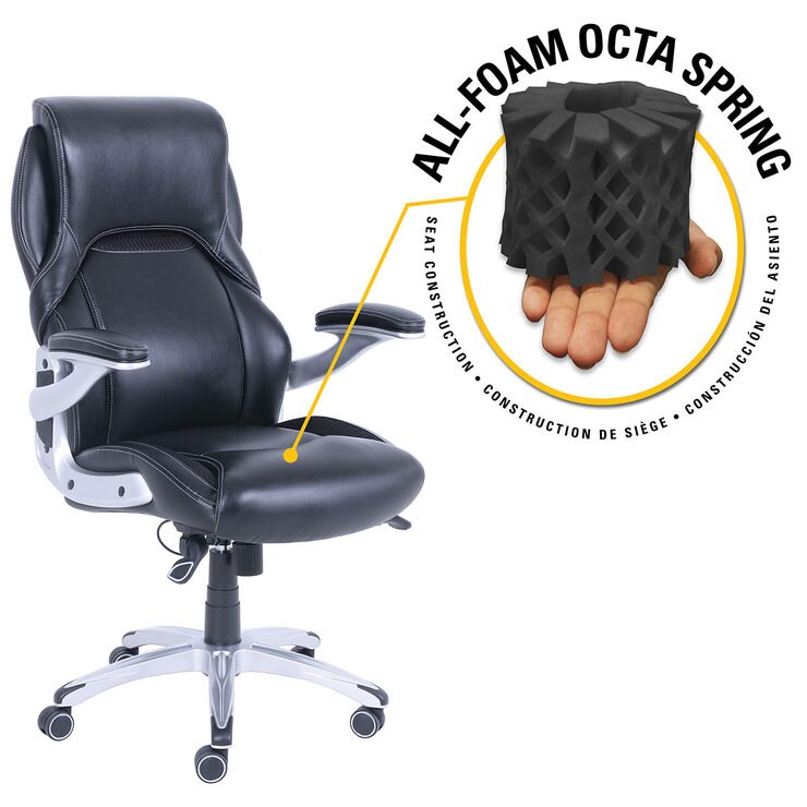 True Innovations Black Bonded Leather Managers Chair Costco UK