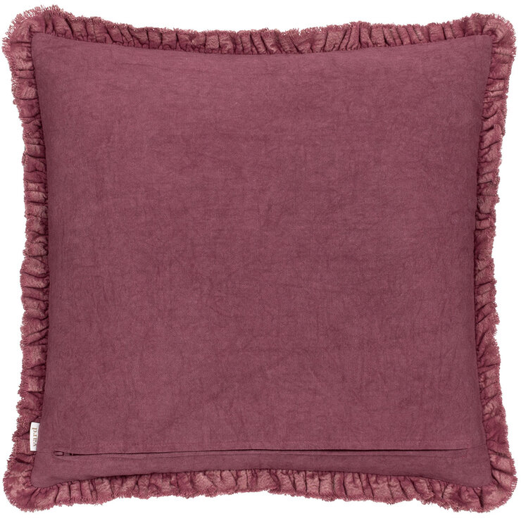 Furn Bertie Velvet Feather Fill Cushion 2 Pack in Burnt Red, 45 x 45 cm