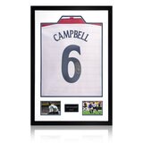 Sol Campbell Signed England Shirt Premium Frame
