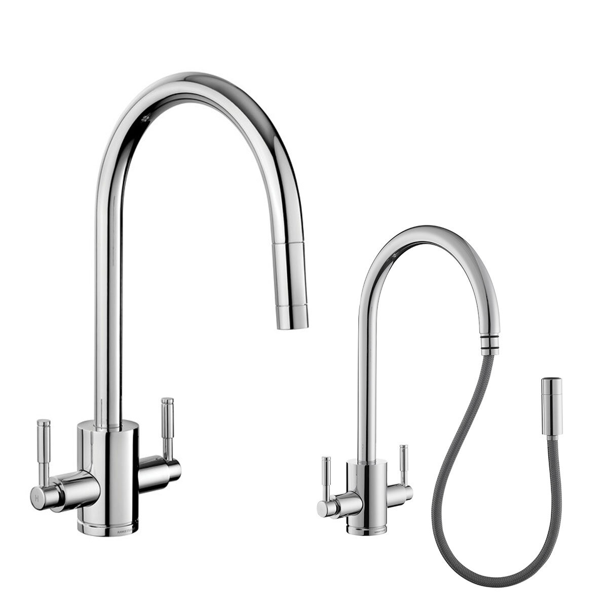 AQUATREND PULL OUT DUAL LEVER TAP CHROME
