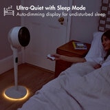 Aircraft Air Lume Pedestal Fan Ulta-Quiet with Sleep Mode - Auto-dimming display