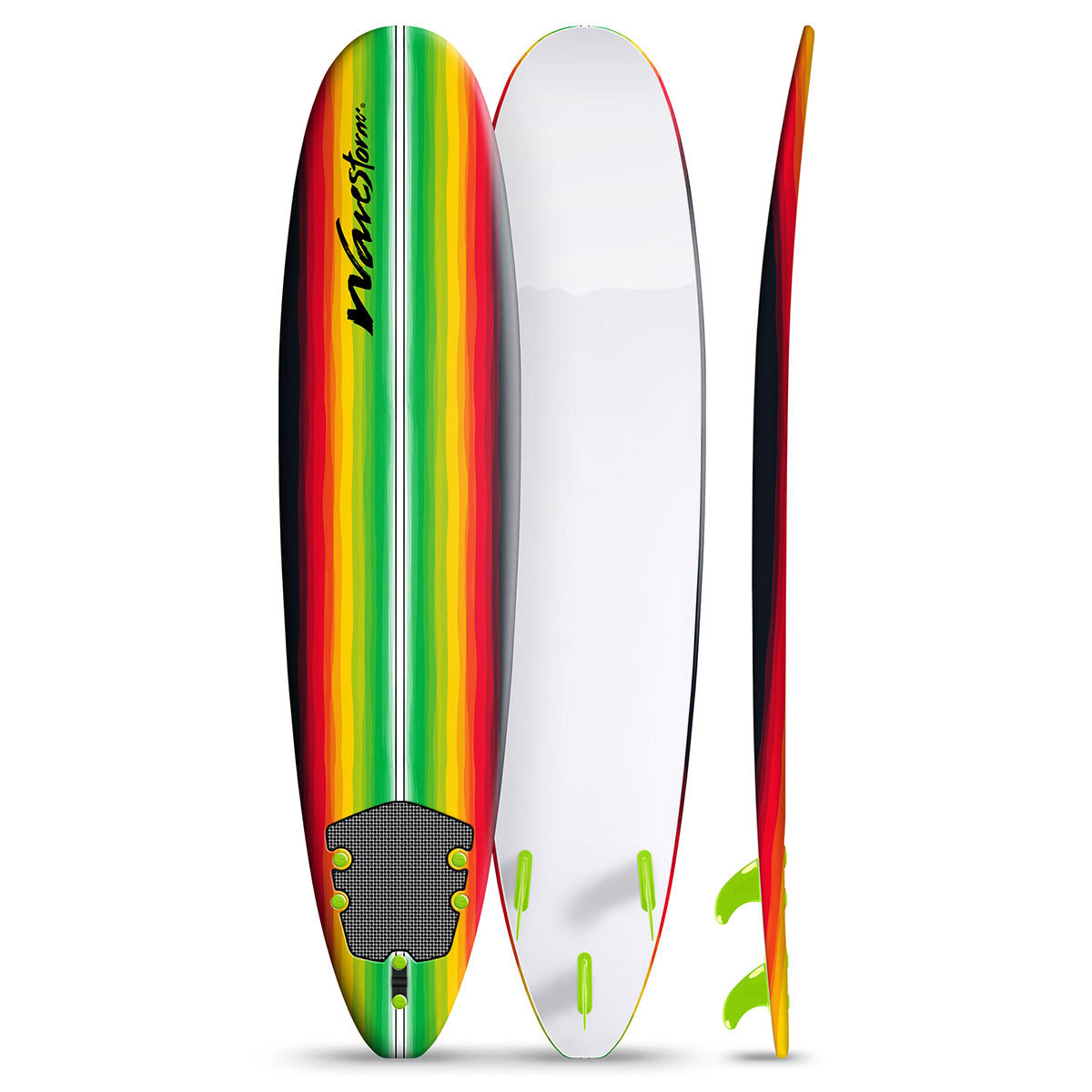 Wavestorm™ 8ft Classic Surfboard in Yellow and Red