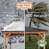 Backyard Discovery Barrington 14ft x 12ft (4.3 x 3.7m) Wooden Gazebo with Peaked Galvanised Steel Roof
