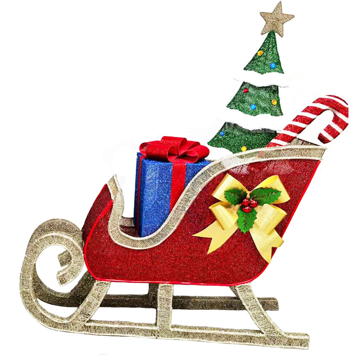 6 ft (182cm) Pre-Lit 3D Deer & Sleigh with 675 LED Lights 6 ft (182cm) Pre-Lit 3D Deer & Sleigh with 675 LED Lights