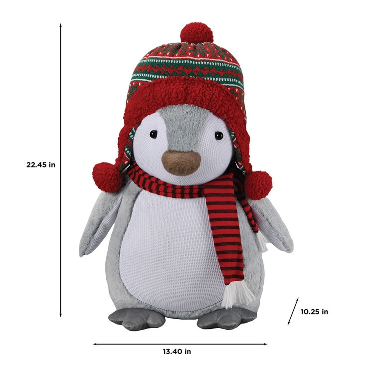 Plush Holiday Penguins - Set of 3