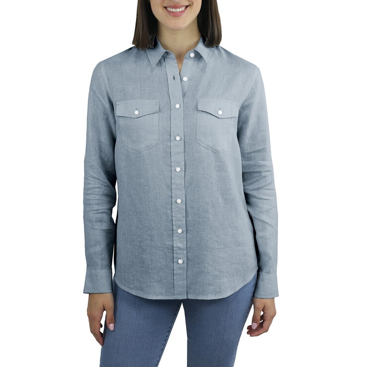 Jachs Ladies Linen Long Sleeve Shirt Jachs Ladies Linen Long Sleeve Shirt