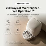 Lifestyle image of DJI ROMO A Robot Vacuum with 200 days of maintenance free operation
