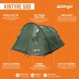 Vango Kintyre 500 5-Man Tunnel Tent