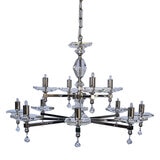 Impex Boston 12 Light Optic Glass Chandelier