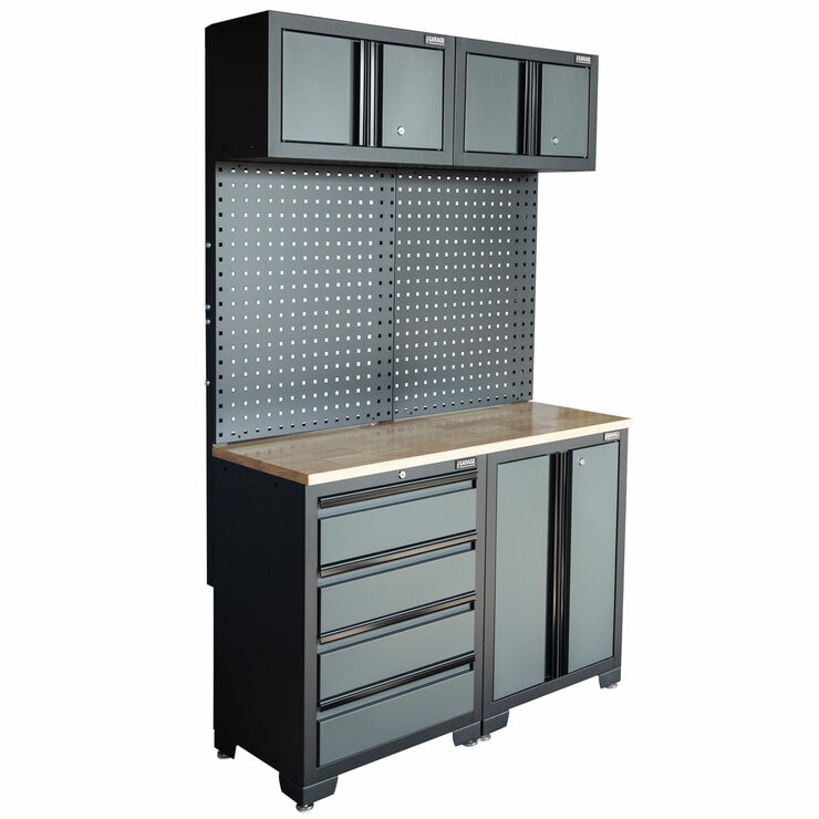 Hilka Professional 24-Gauge Steel 5-Piece Garage Workstation Set