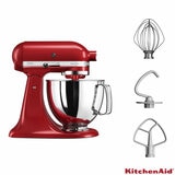Side Profile of KitchenAid Mixer 4.8L Artisan Empire Red Stand Mixer with attachments Side Profile of KitchenAid Mixer 4.8L Artisan Empire Red Stand Mixer with attachments