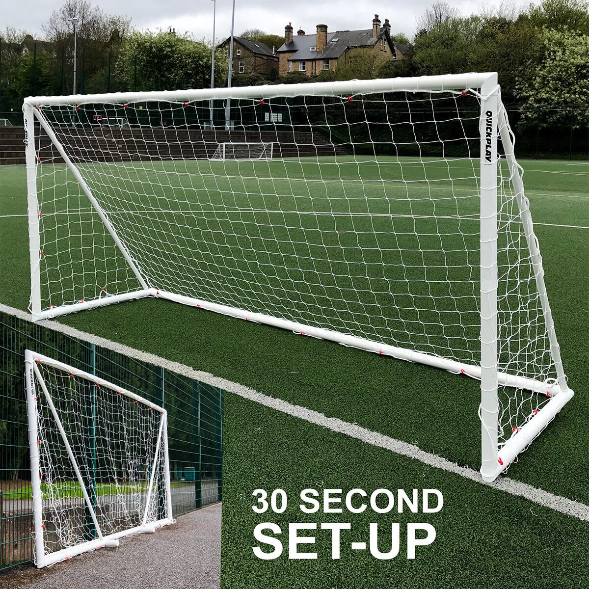 Quickplay QFold 16 x 7ft (488 x 213cm) Folding Football Goal Costco UK