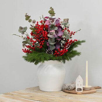Artificial Winter Bouquet in Vase