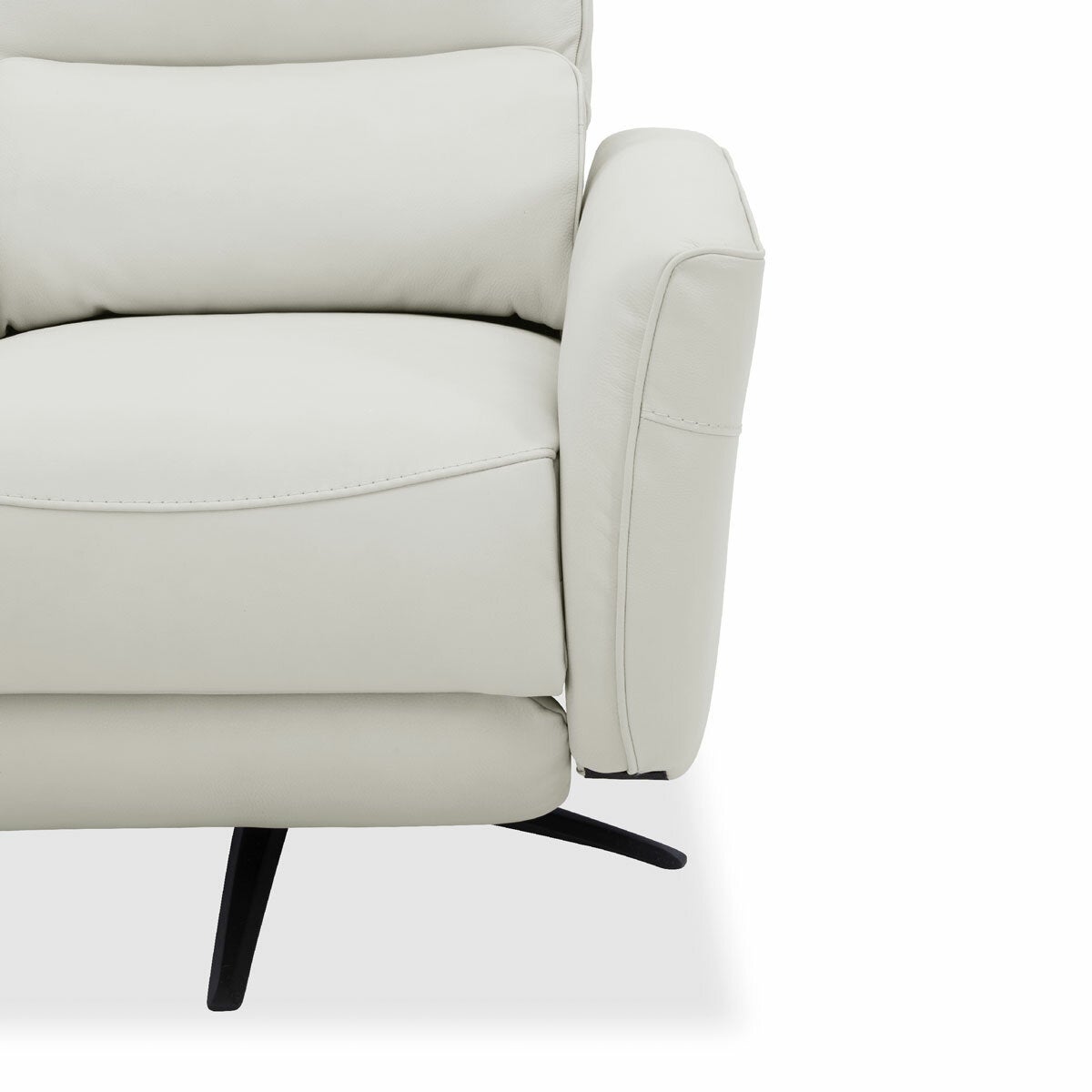 Aiden & Ivy Elton Cream Leather Manual Reclining Chair Aiden & Ivy Elton Cream Leather Manual Reclining Chair