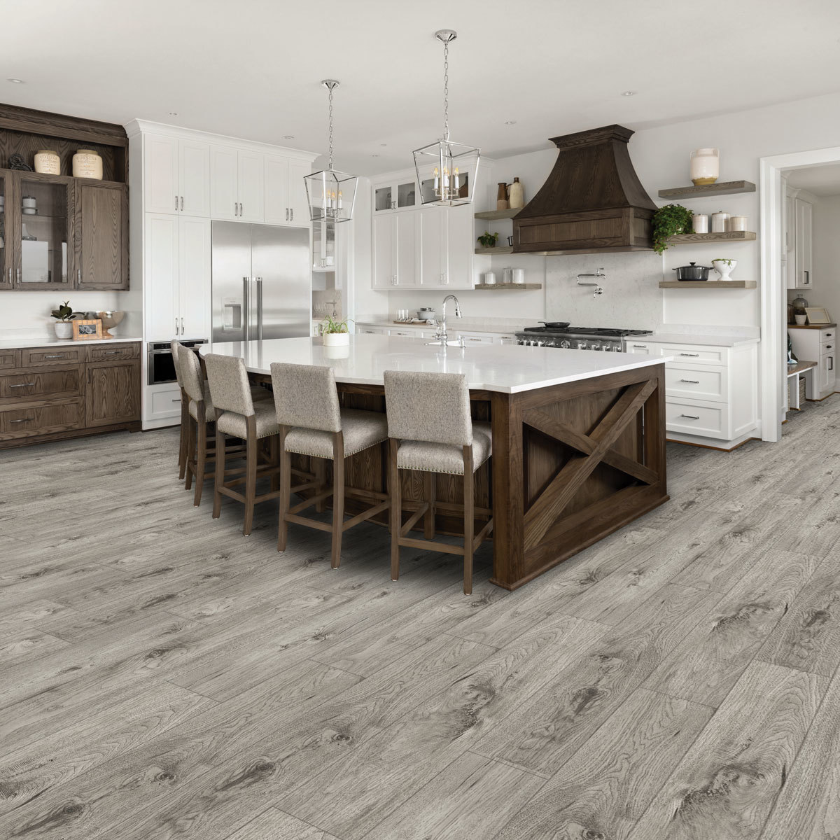 Golden Select Modern Grey Rigid Core Spc Luxury Vinyl Flooring Planks With Foam Underlay 1 33 M Per Pack Costco Uk