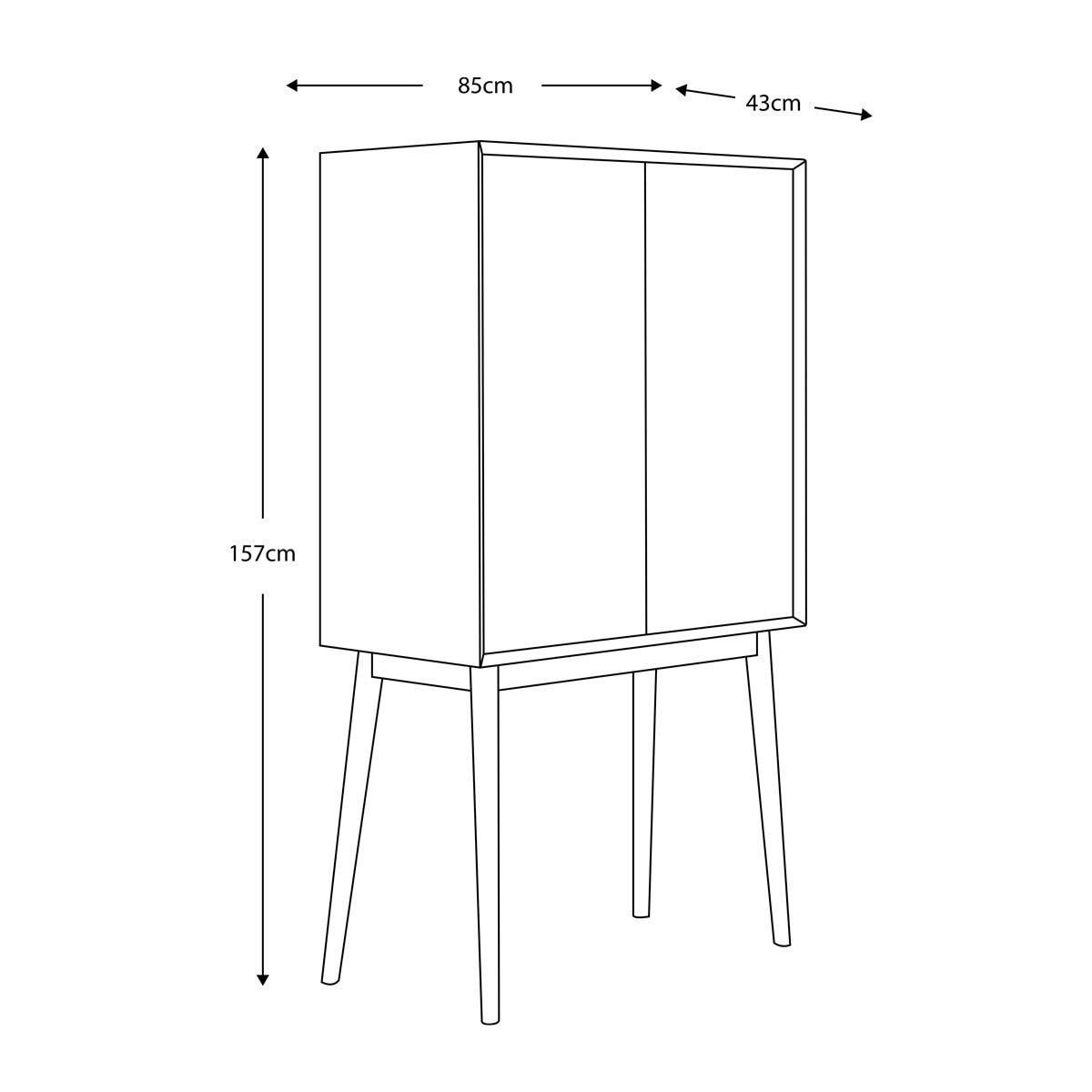 Marino 2 Door Drinks Cabinet
