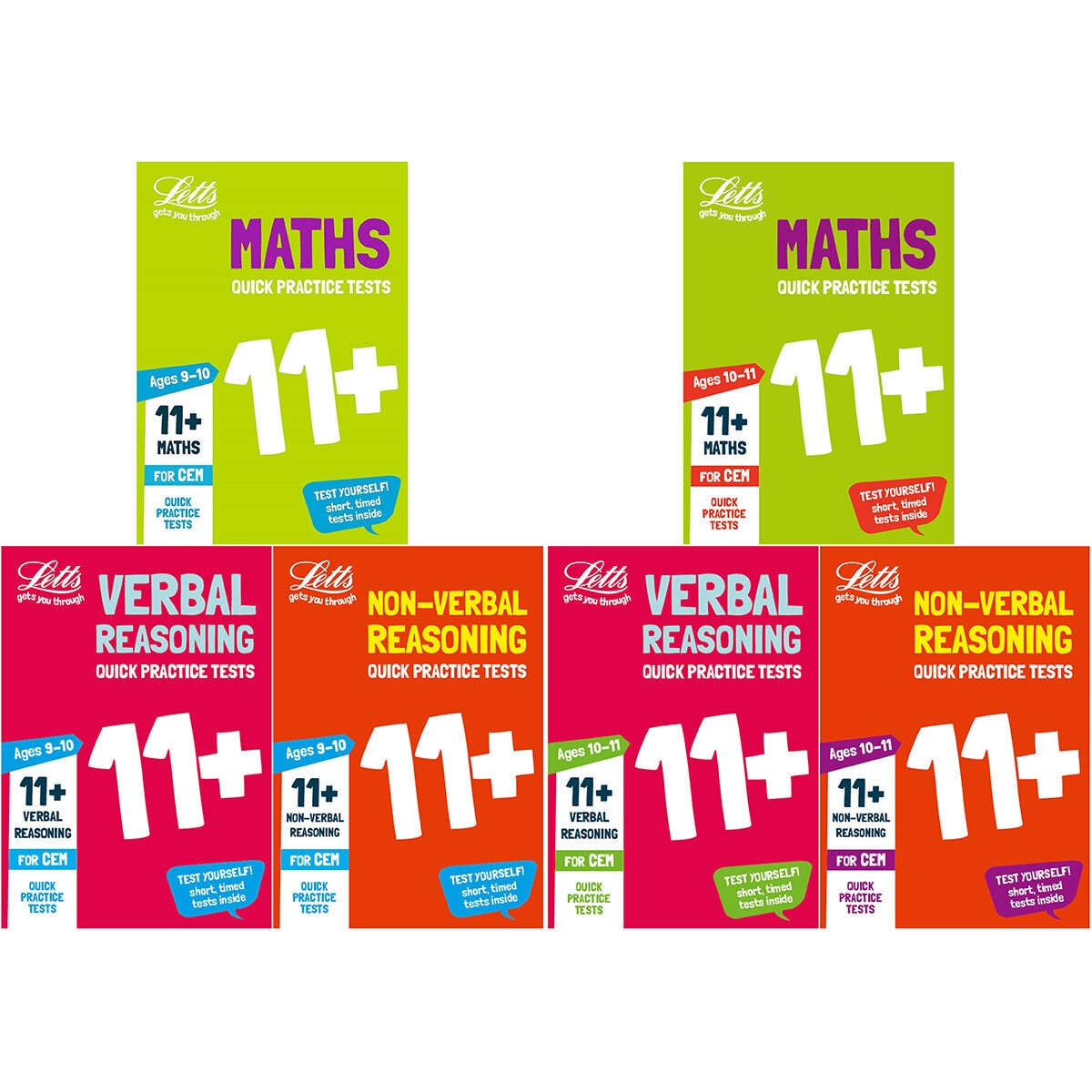 Letts 11+ 3 Book Pack in 2 Options