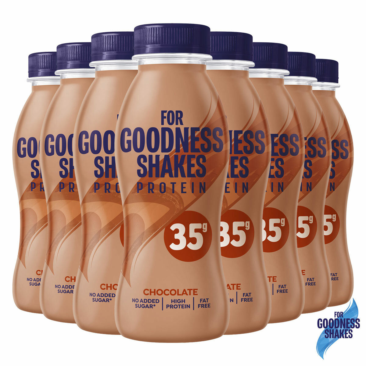For Goodness Shakes, Protein Chocolate Shake 35g, 8 x 330ml