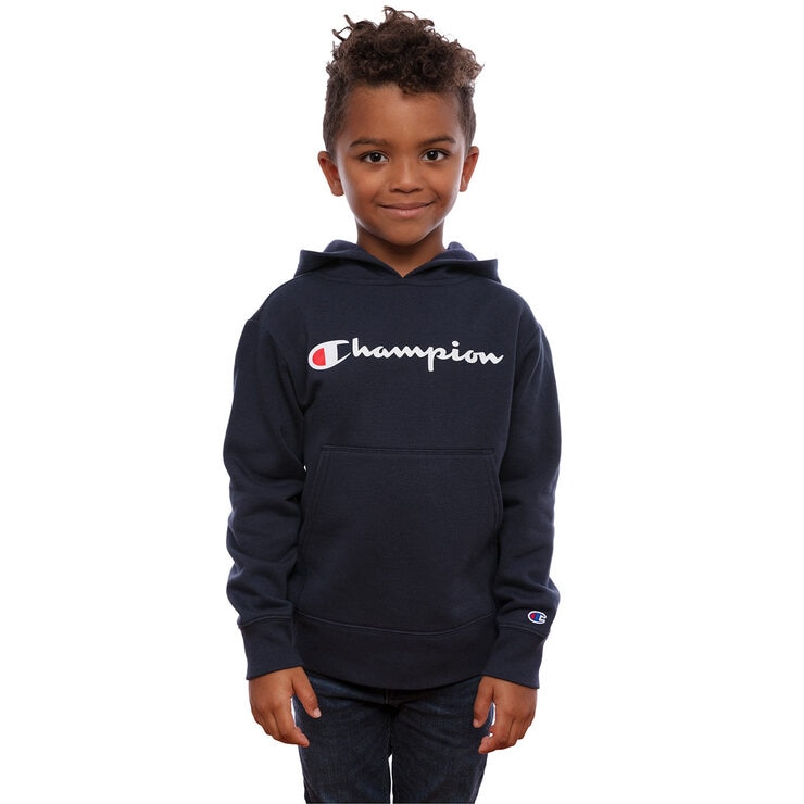 Champion Boys Pullover Hoody in Navy, Large
