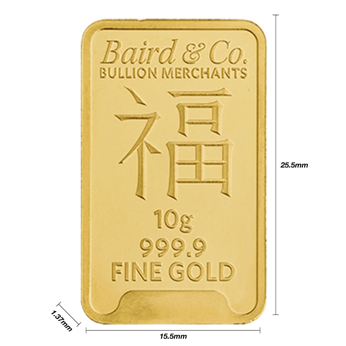 10 Gram Year of the Snake Gold Minted Bar