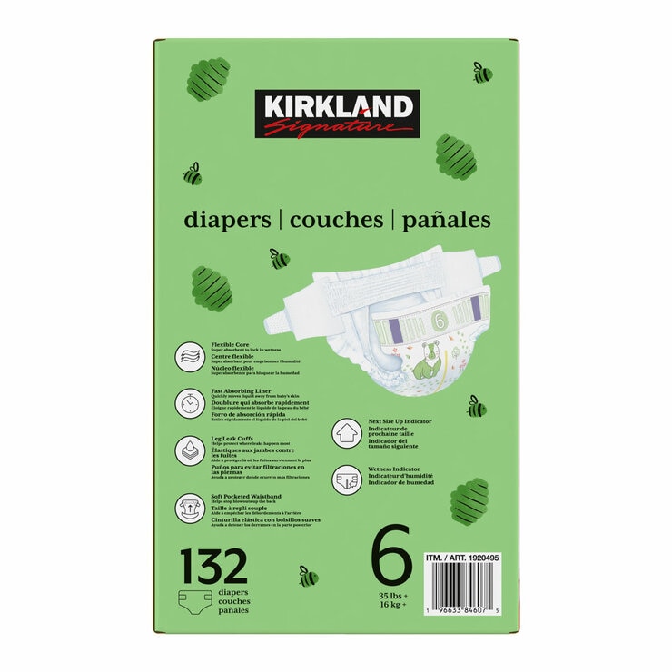 image of kirland signature size 6 nappies box