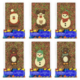 Cocoba Belgian Milk Chocolate Christmas Character Bars, 6 x 100g