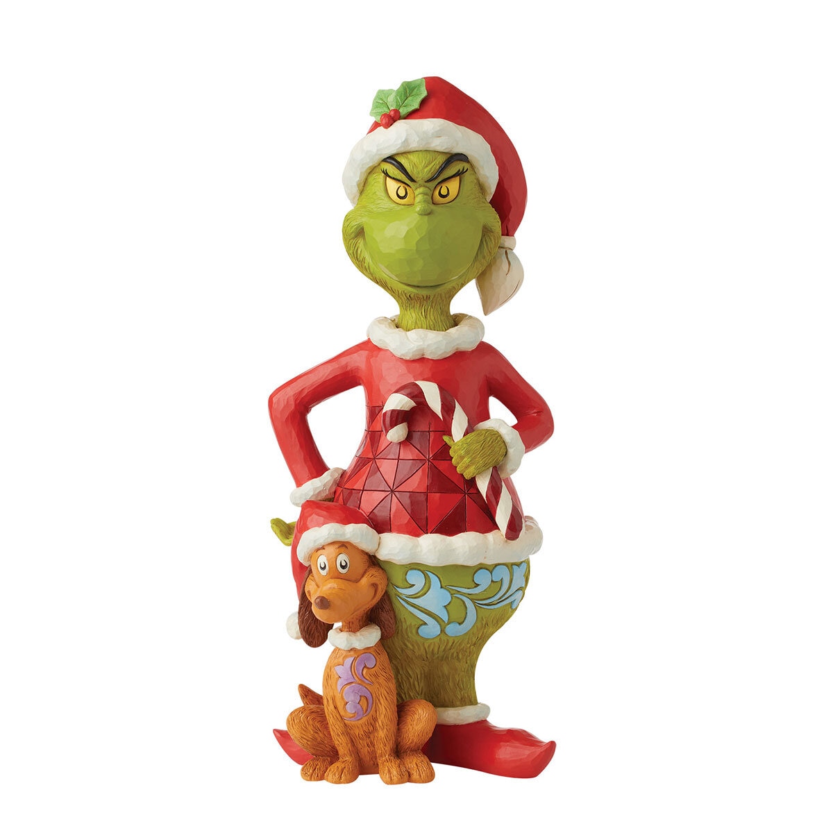 20 Inch (51cm) Grinch and Max Hand Painted Statue by Jim Shore