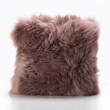 Bowron Long Wool Sheepskin Single Sided Cushion, 35 x 35cm in Paco