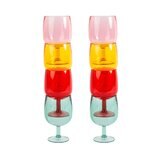 Navigate Strawberries & Cream Acrylic Wine Stems, 8 Pack