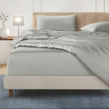 Welhome 500 Thread Count Lyocell Cotton Blend Duvet Set in Silver, Double