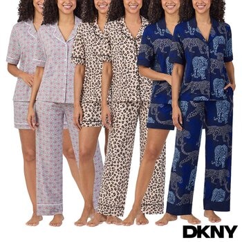 DKNY Ladies Notch Collar 3 Piece PJ Set