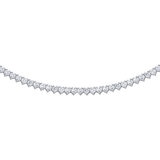 5.00ctw Round Brilliant Cut Diamond Tennis Necklace, 14ct White Gold
