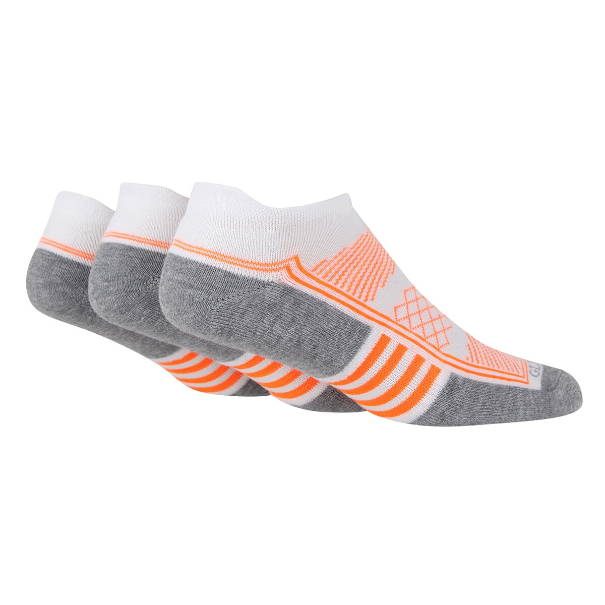 Glenmuir Men's Cushioned Sport Sock, 2 x 3 Pack in White