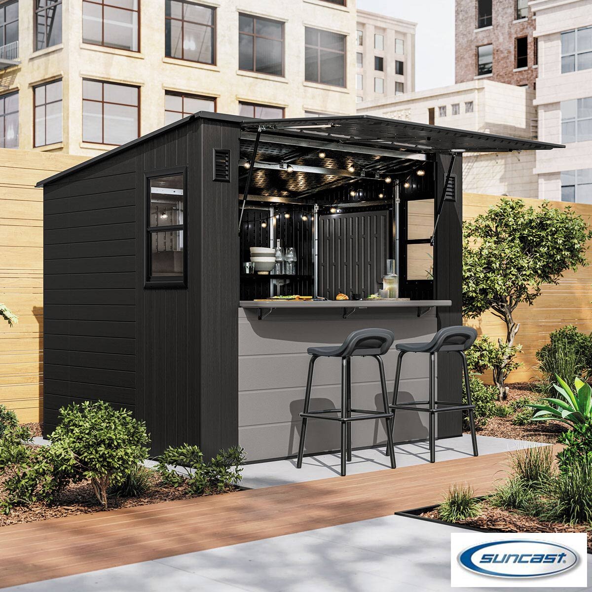 Suncast 8ft 3" x 7ft 4" (2.5 x 2.2m) Cabana Entertainment Shed