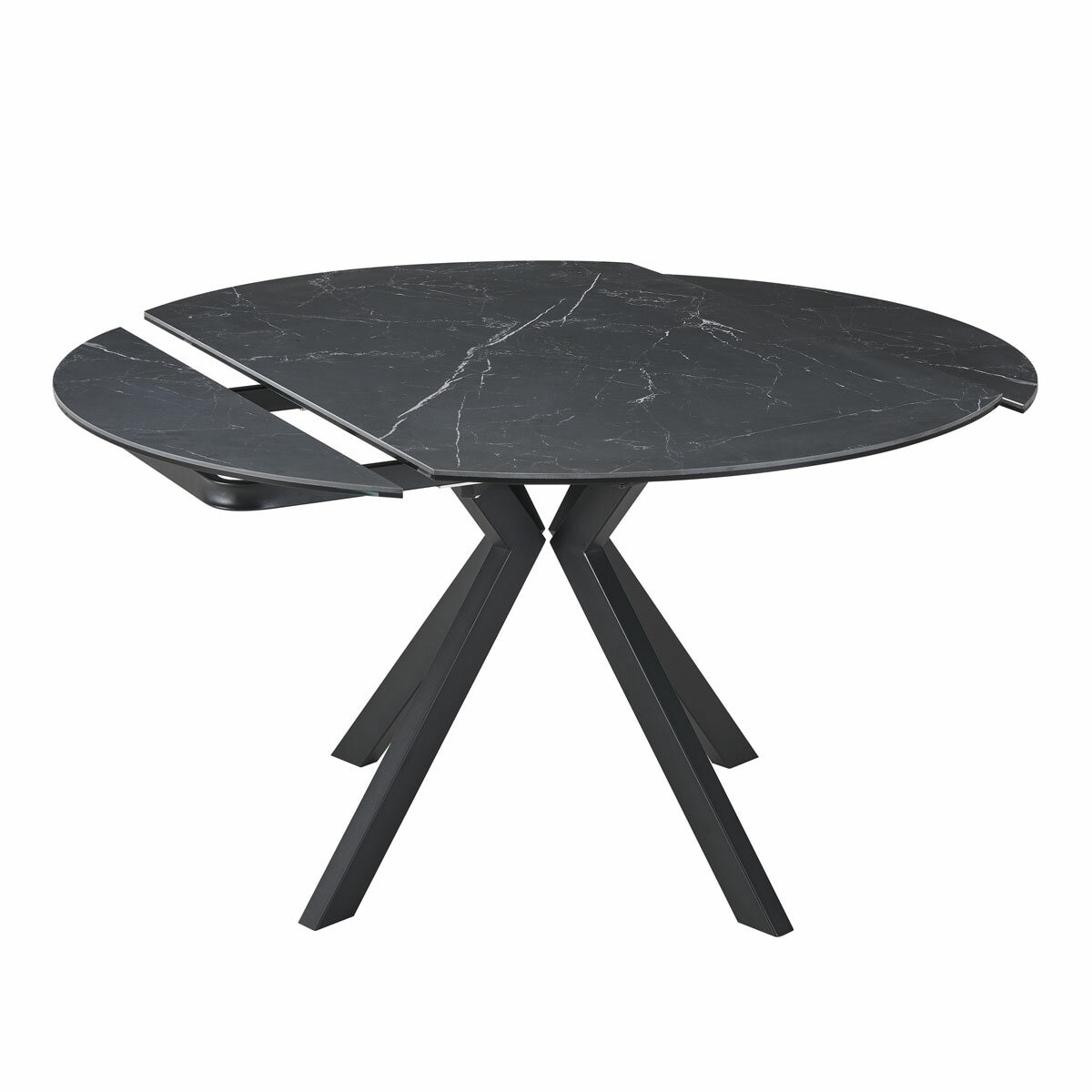 Indus Valley Cavella Extending Dining Table + 4 Grey Chairs