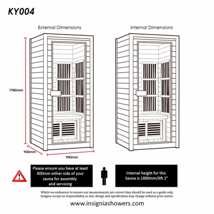 Insignia 1 Person Far Infrared Indoor Sauna
