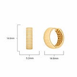 14ct Yellow Gold Line Hoop Earrings 14ct Yellow Gold Line Hoop Earrings