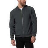 32 Degrees Men's Pique Full Zip Hoodie in Charcoal